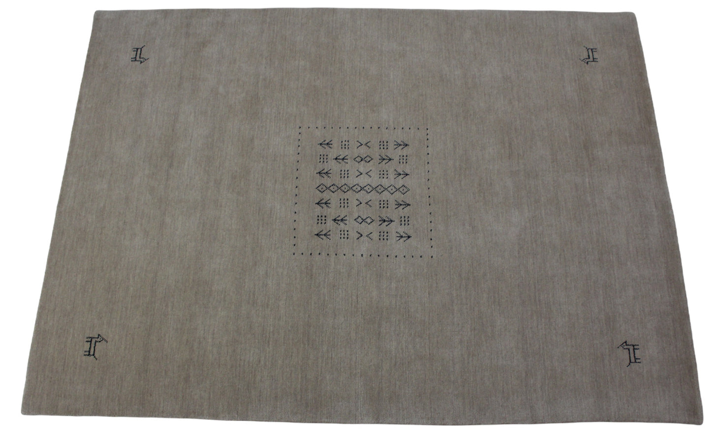 Gabbeh Teppich Beige 100% Wolle 170x240 cm Handgewebt Orientteppich R269