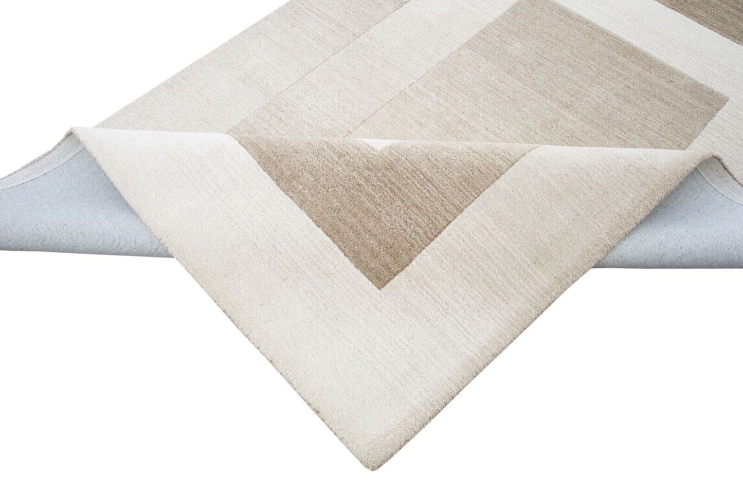 Beige 160X230 cm Teppich 100% Wolle Orientteppich Handgetuftet HT270