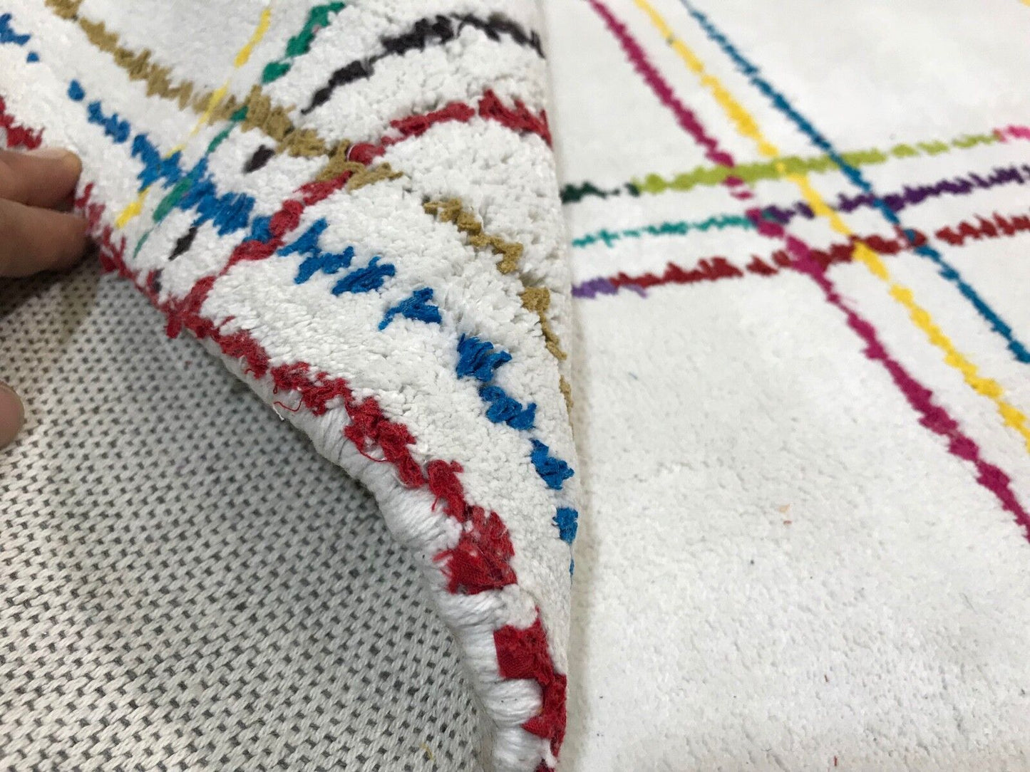 Orientteppich Beige 100% Wolle Designer Teppich Handgetuftet  110X170 CM
