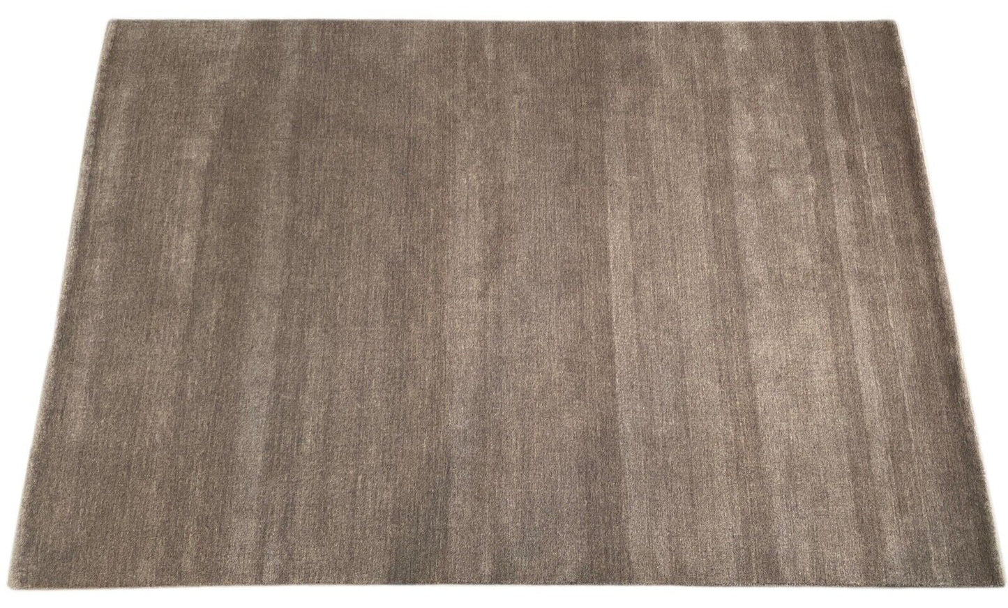 Taup Grau Teppich 100% Wolle 170x240 cm Handgewebt einfarbig gefärbt UNI AN2