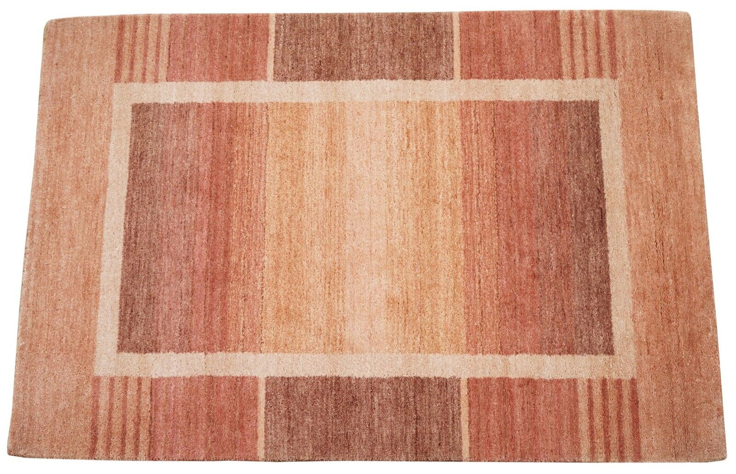 Gabbeh Orange Teppich Rot Handgewebt 100% Wolle 106x155 cm Lori Debbich Lr450