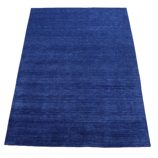 Blau Gabbeh Teppich 100% Wolle 170x235 cm Orientteppich Handgewebt WR122