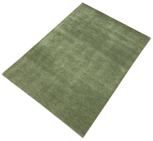 Gabbeh Teppich 100% Wolle 170X240 CM Hell Grün Grau Handgefertigt WR103