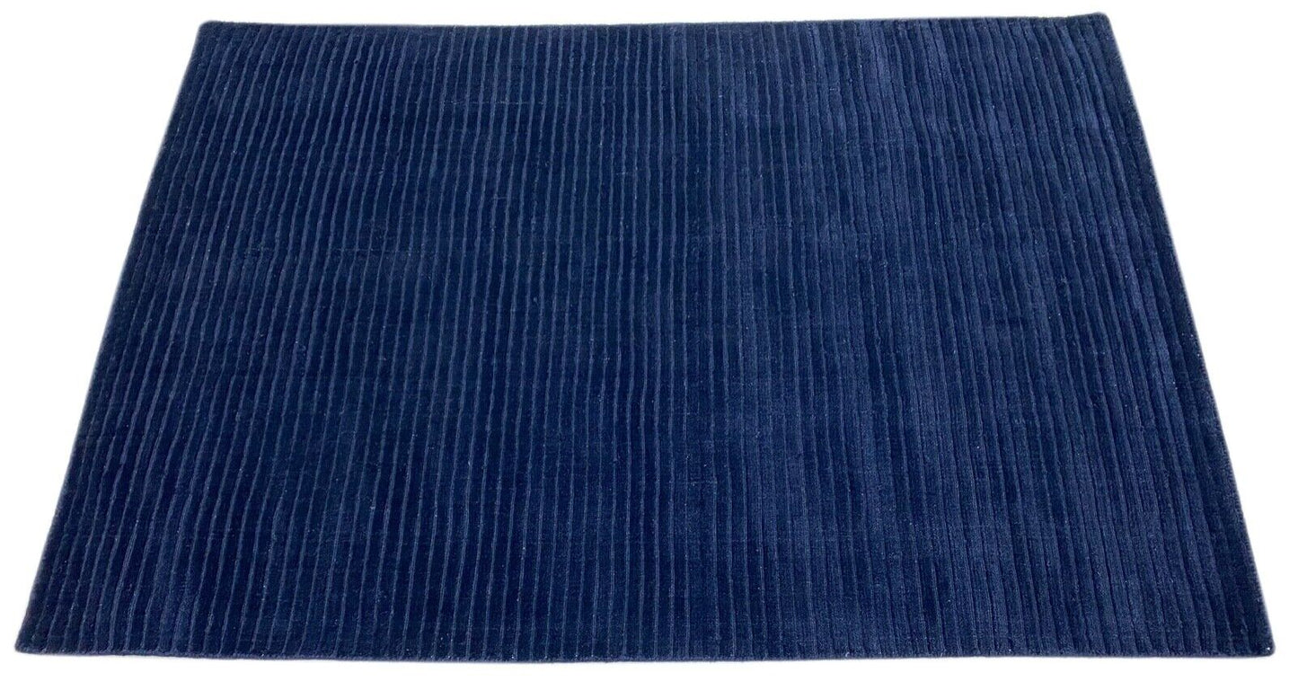 Gabbeh Blau Teppich Handgewebt 100% Wolle Lori Buff Debbich 135x185 cm E2 Pr25