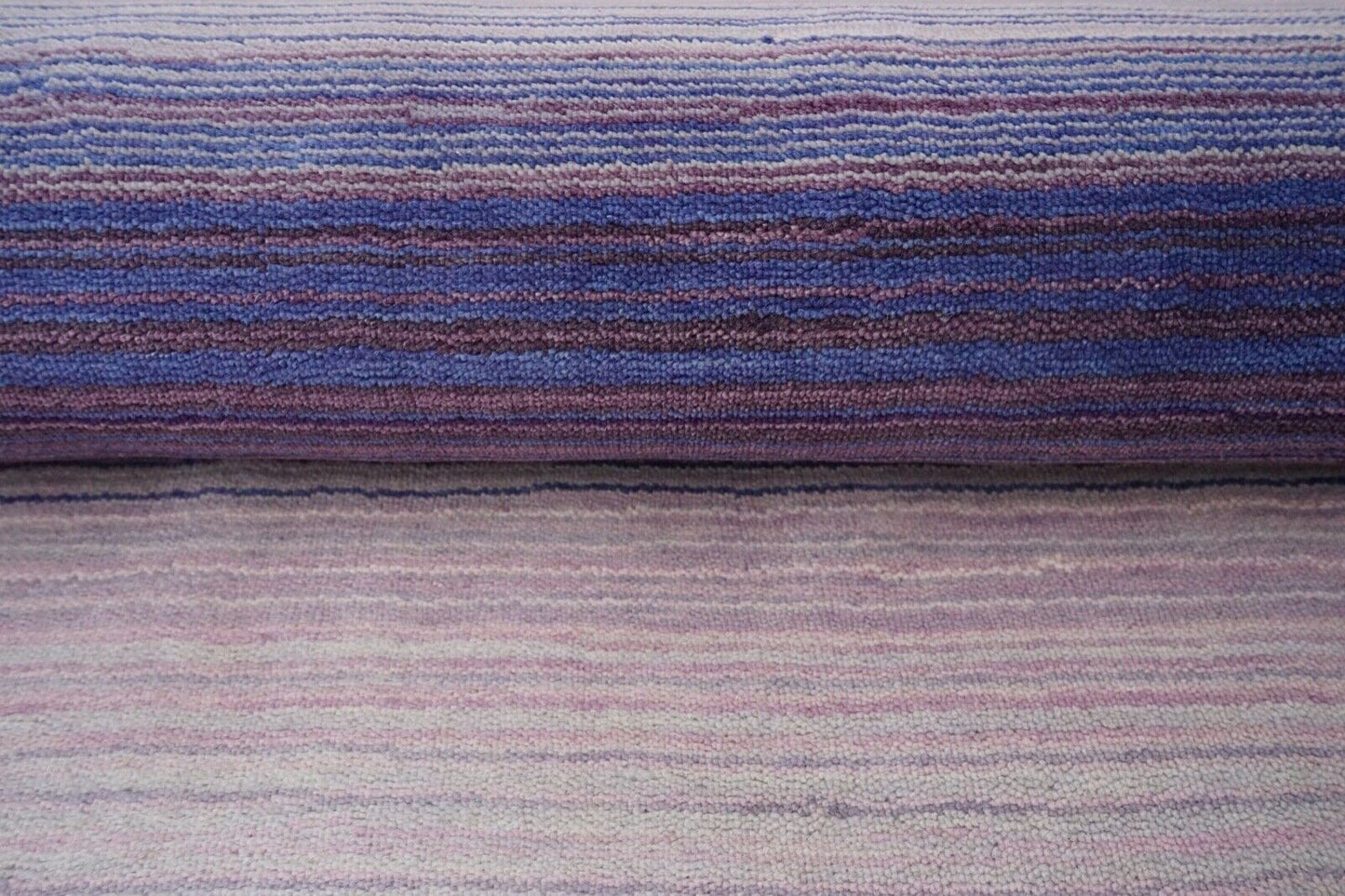 Biege Blau Lila 160X230 cm Teppich 100% Wolle Orientteppich Handgetuftet HT381