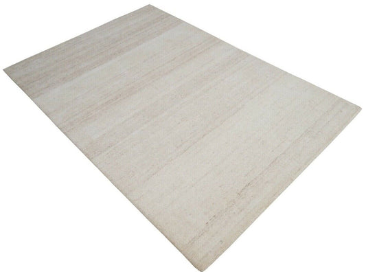 Teppich Beige Ivory 100% Wolle 160X230 cm Orientteppich Handgetuftet HT237