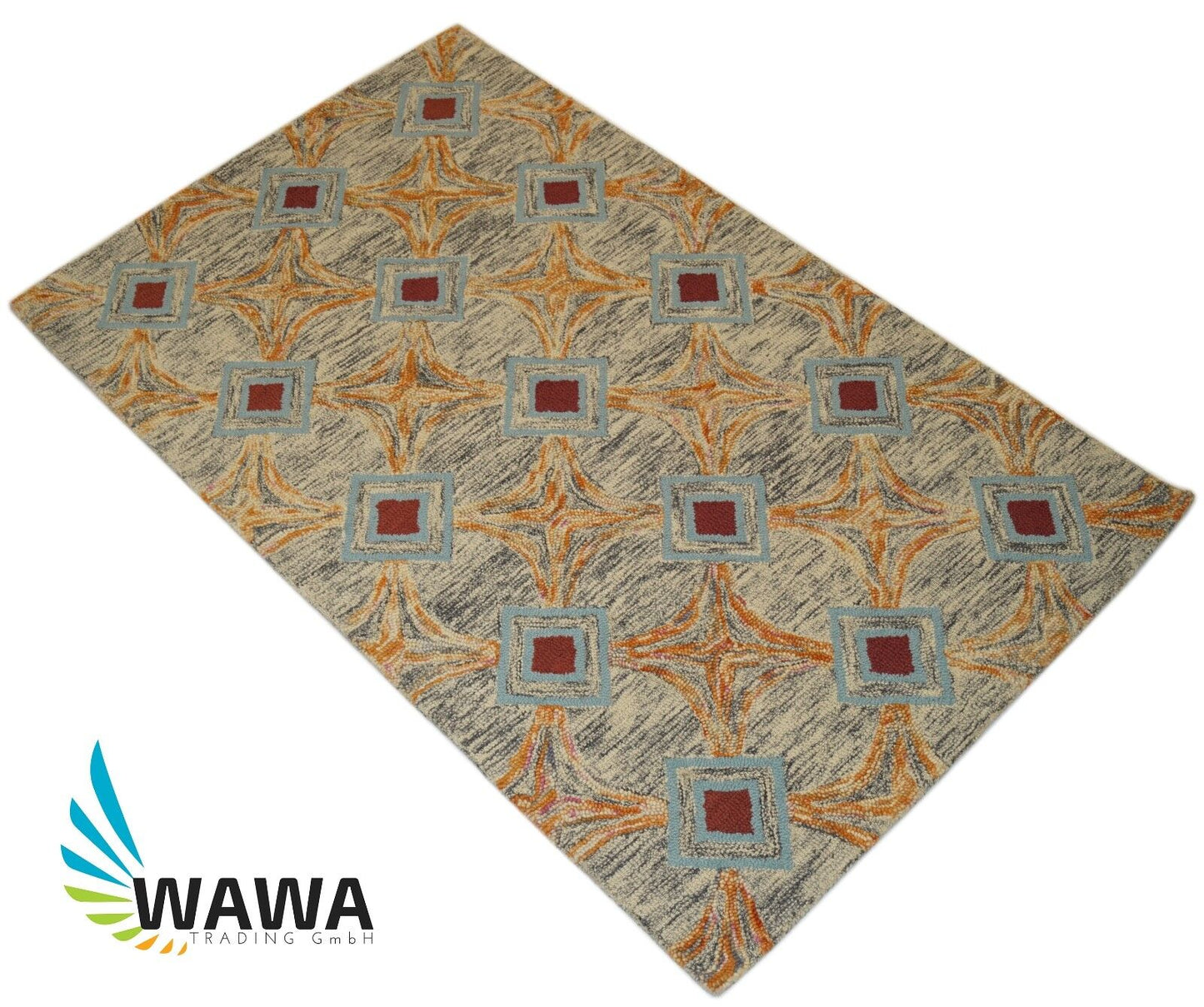 Orientteppich 100% Wolle Designer Teppich Handarbeit Handgetuftet 150X240 CM