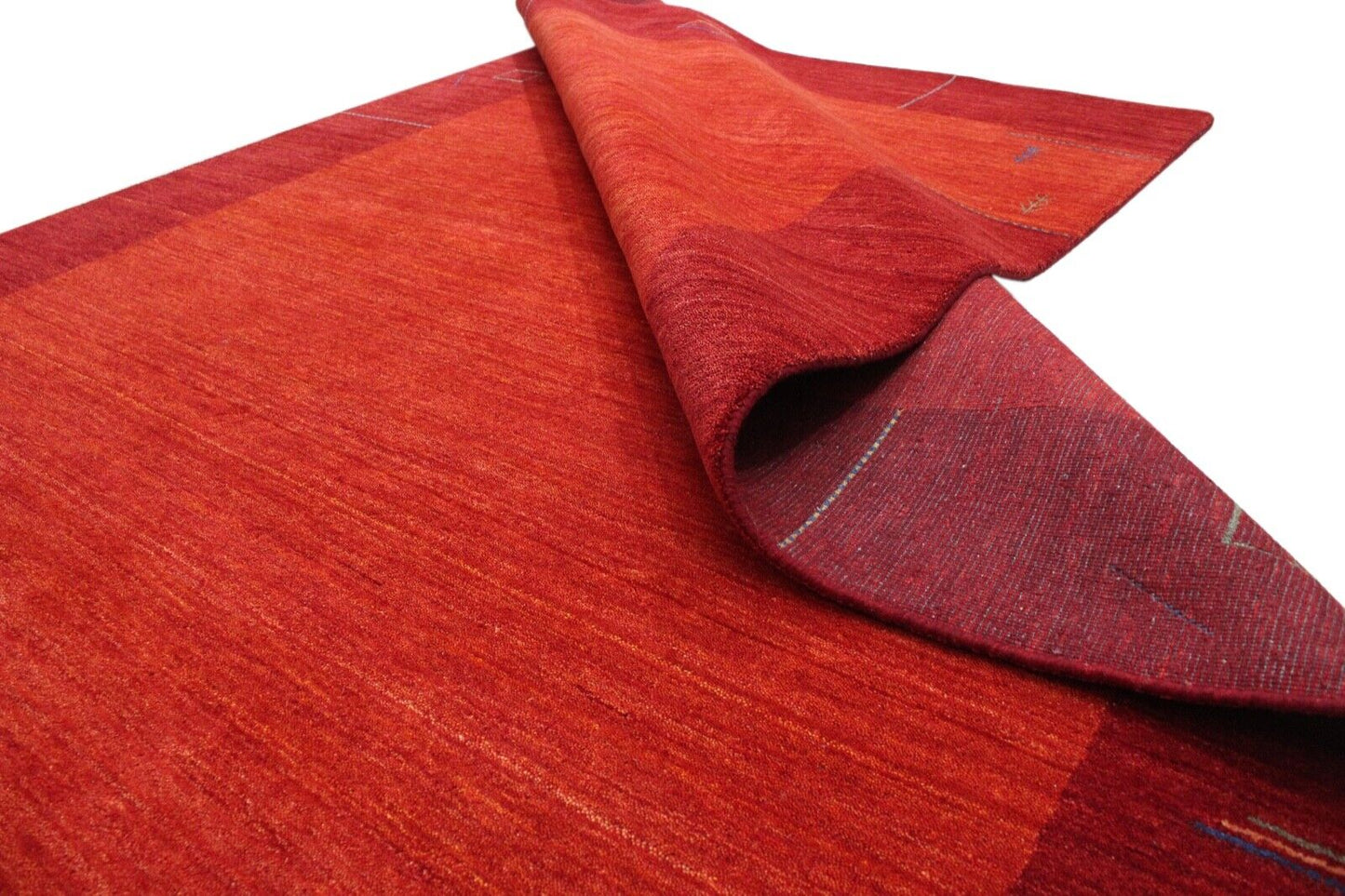 Gabbeh Teppich 100% Wolle 175X240 cm Rot Orange Handgewebt Orientteppich WR112