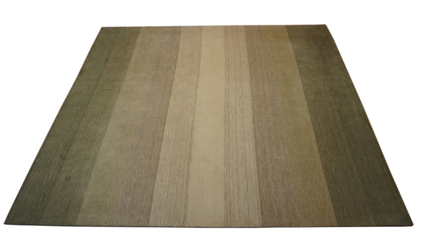 Gabbeh Teppich 100% Wolle 250X300 CM Orientteppich Handgefertigt Loom Grün Beige