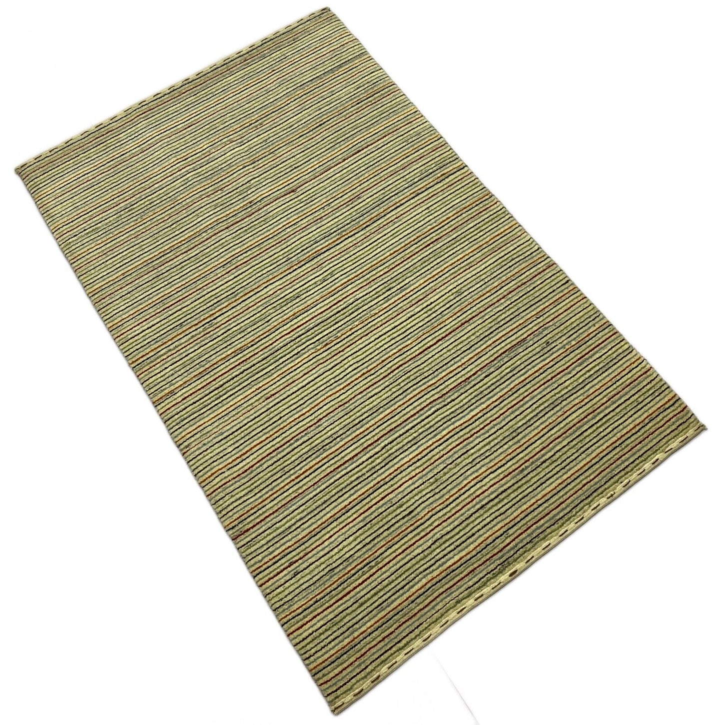 Gabbeh Teppich 100% Wolle Beige loom lori Handgewebt 120x180 cm S41