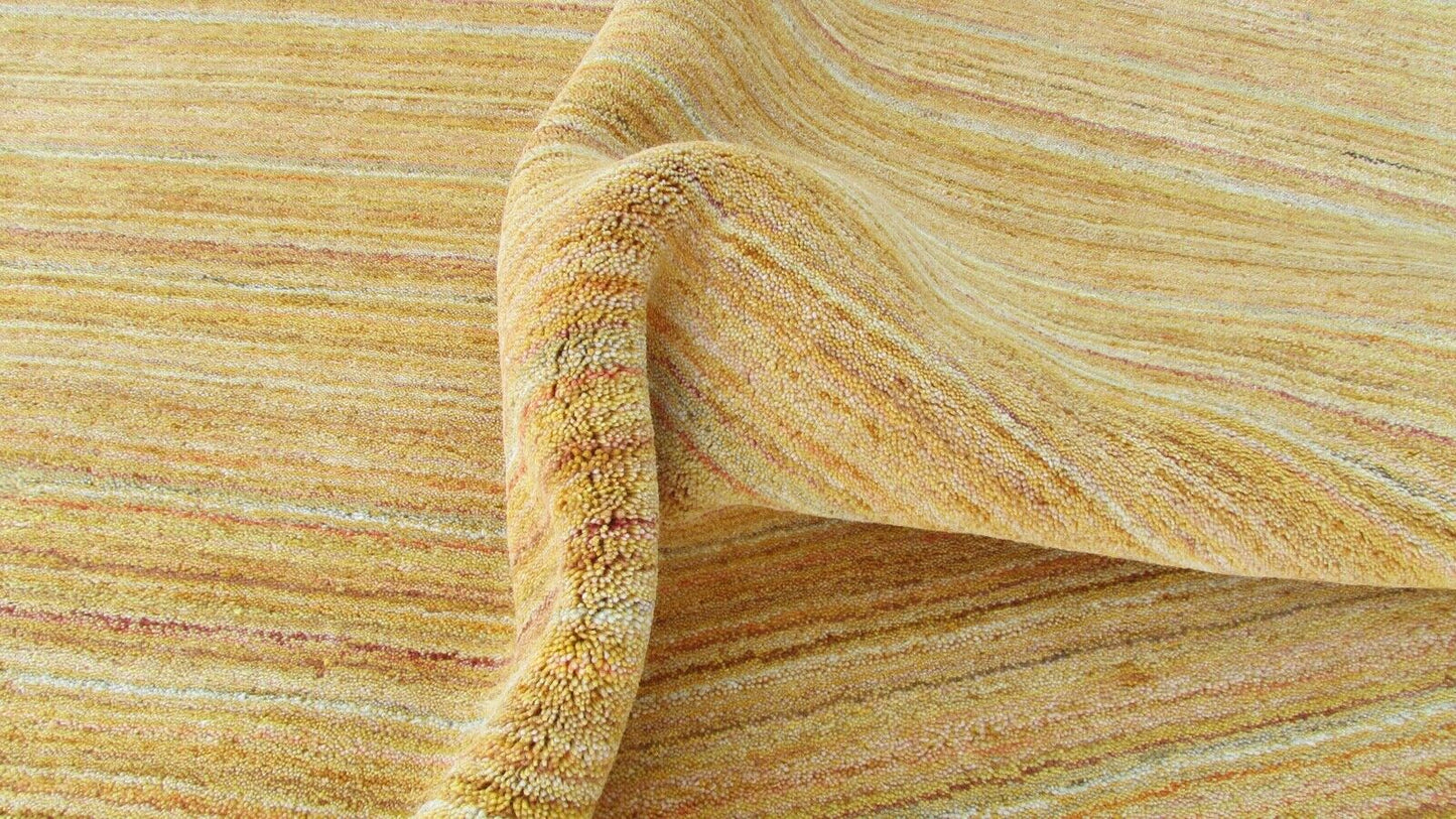 Mango Gold Gelb Gabbeh Teppich Gold 100% Wolle Handgefertigt 165X239 CM HL169