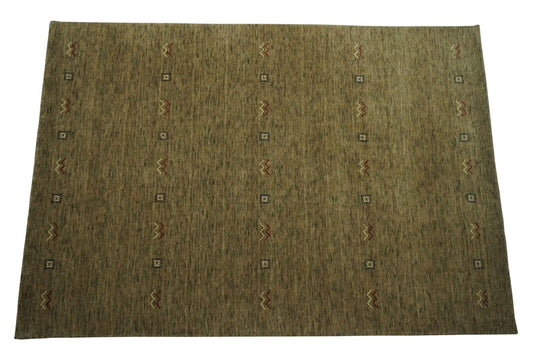 Gabbeh Teppich Dunkel Beige 100% Wolle 170x240 cm Handgewebt Orientteppich Lr667