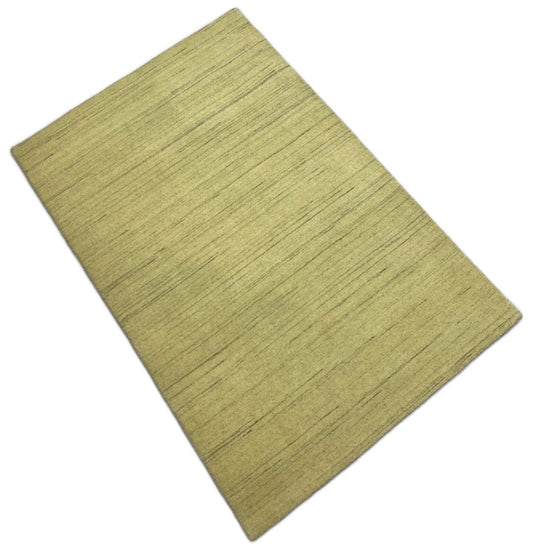 Teppich 100% Wolle Beige Grau Gabbeh lori Handgewebt 120x180 cm S115