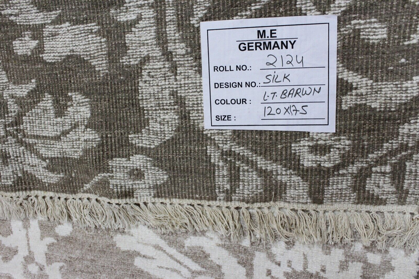 Seide Handgeknüpft Teppich 120X180 cm Hell Braun Seidenteppich Silk 2124