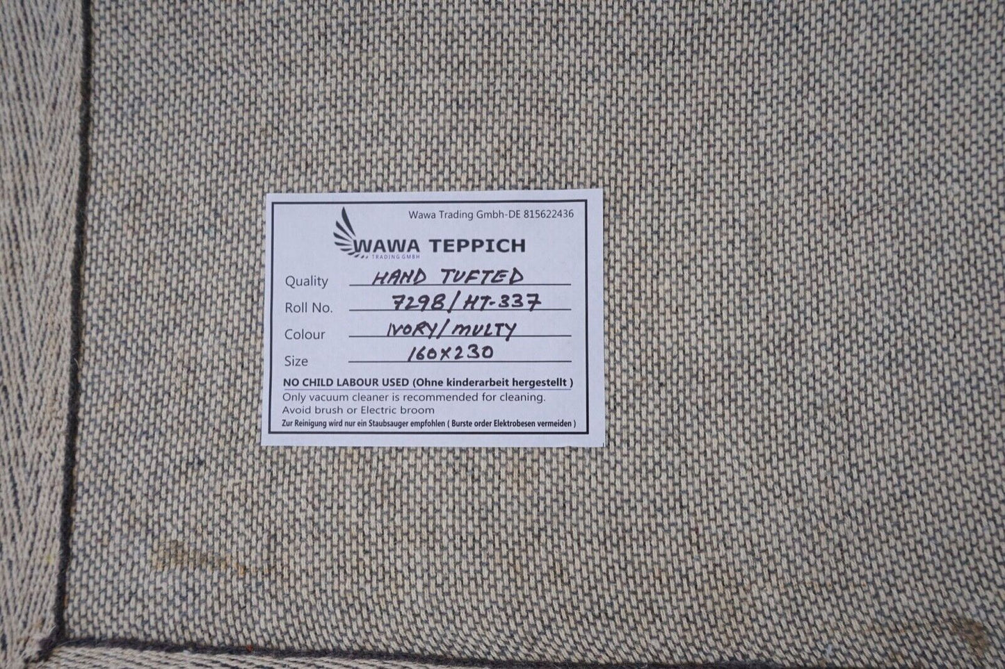 Gabbeh Beige 160X230 cm Teppich 100% Wolle Orientteppich Handgetuftet HT337