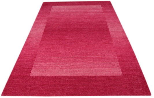 Rosa loom Gabbeh Teppich 100% Wolle 160X230 cm Orientteppich Handgetuftet T899