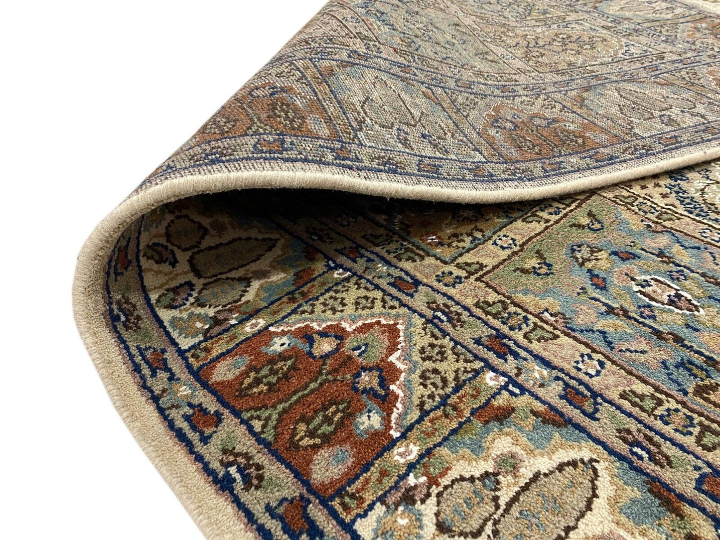 Beige pistachio Handgeknüpft Teppich 100% Wolle Orientteppich  240X345 cm B01