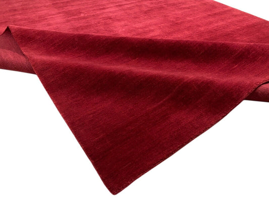 Rot Teppich 100% Wolle Orientteppich Gabbeh Loom Handgefertigt 244X300 CM