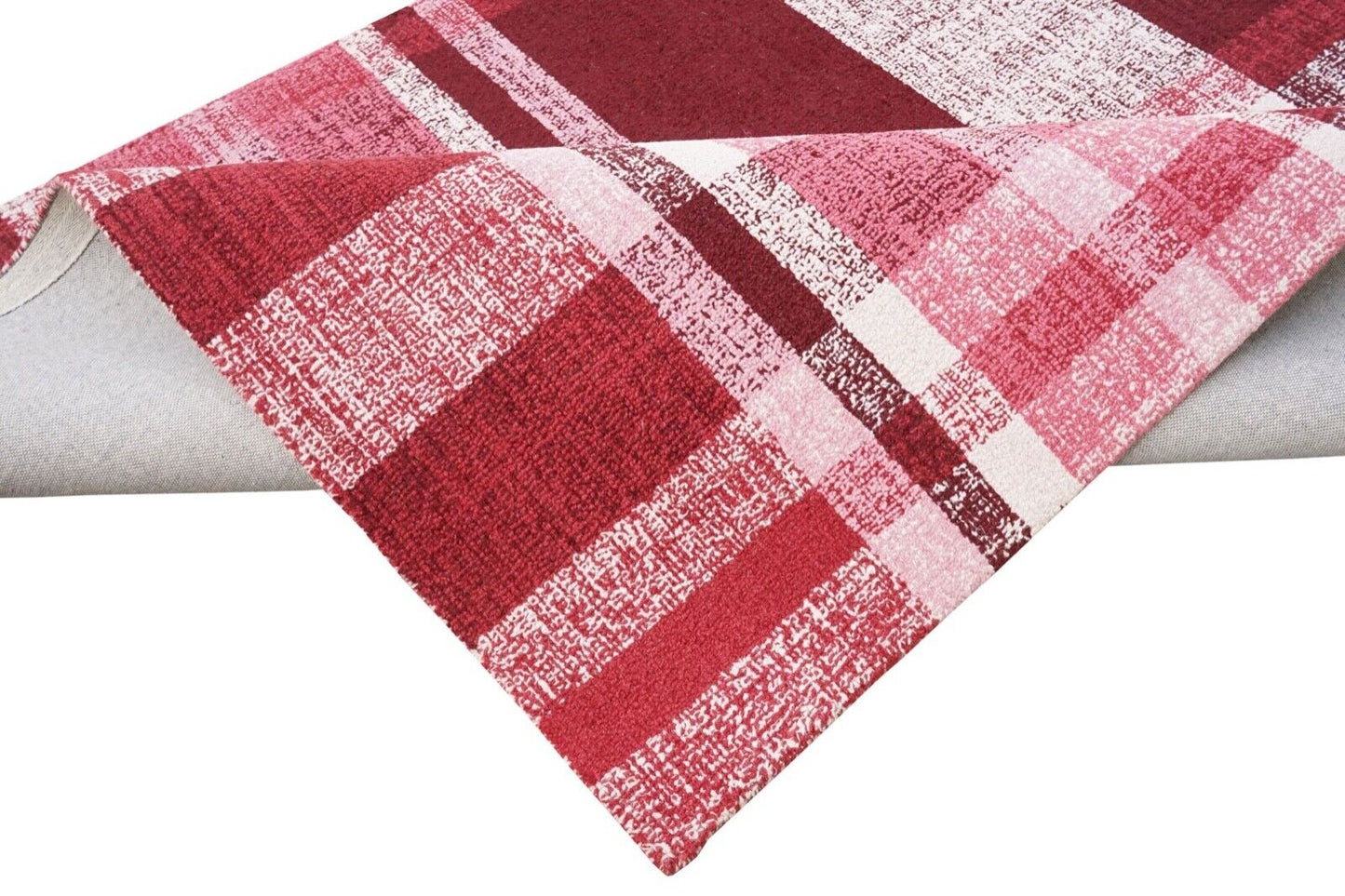 Teppich 100% Wolle Rot Beige 160X230 cm Orientteppich Handgetuftet HT350