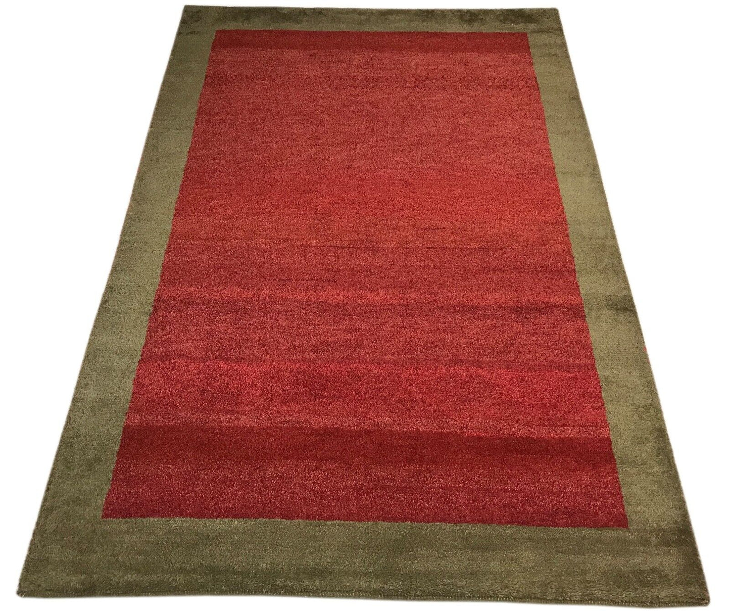 Orientteppich Gabbeh 100% Wolle Rot Teppich 120x180 cm Handgeknüpftet