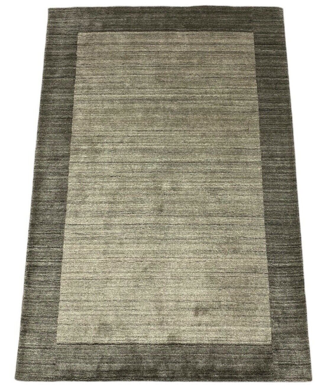 Gabbeh Teppich Wolle Grau lori Handgewebt 120x180 cm Viskose Debbich S9