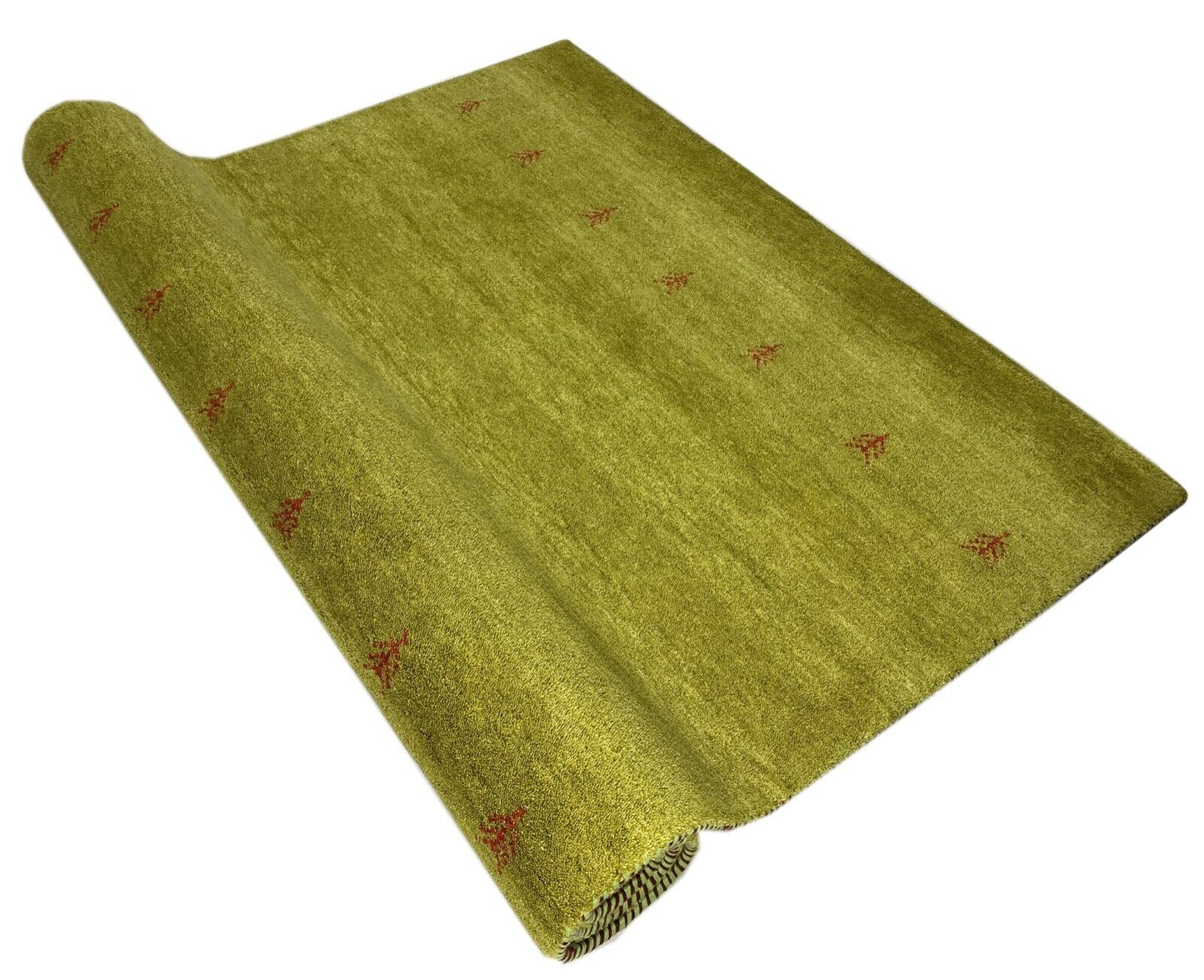 Gabbeh Teppich 100% Wolle Gold Gelb Handgeknüpft 166X244 cm WR40