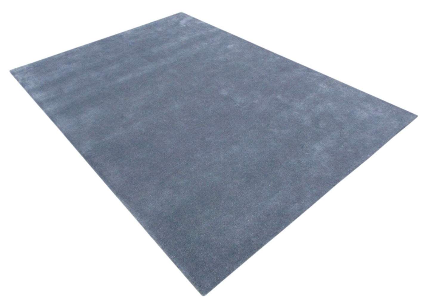 Graulich blau Teppich 100% Wolle 160X230 cm handgefertigt Handgetuftet T813