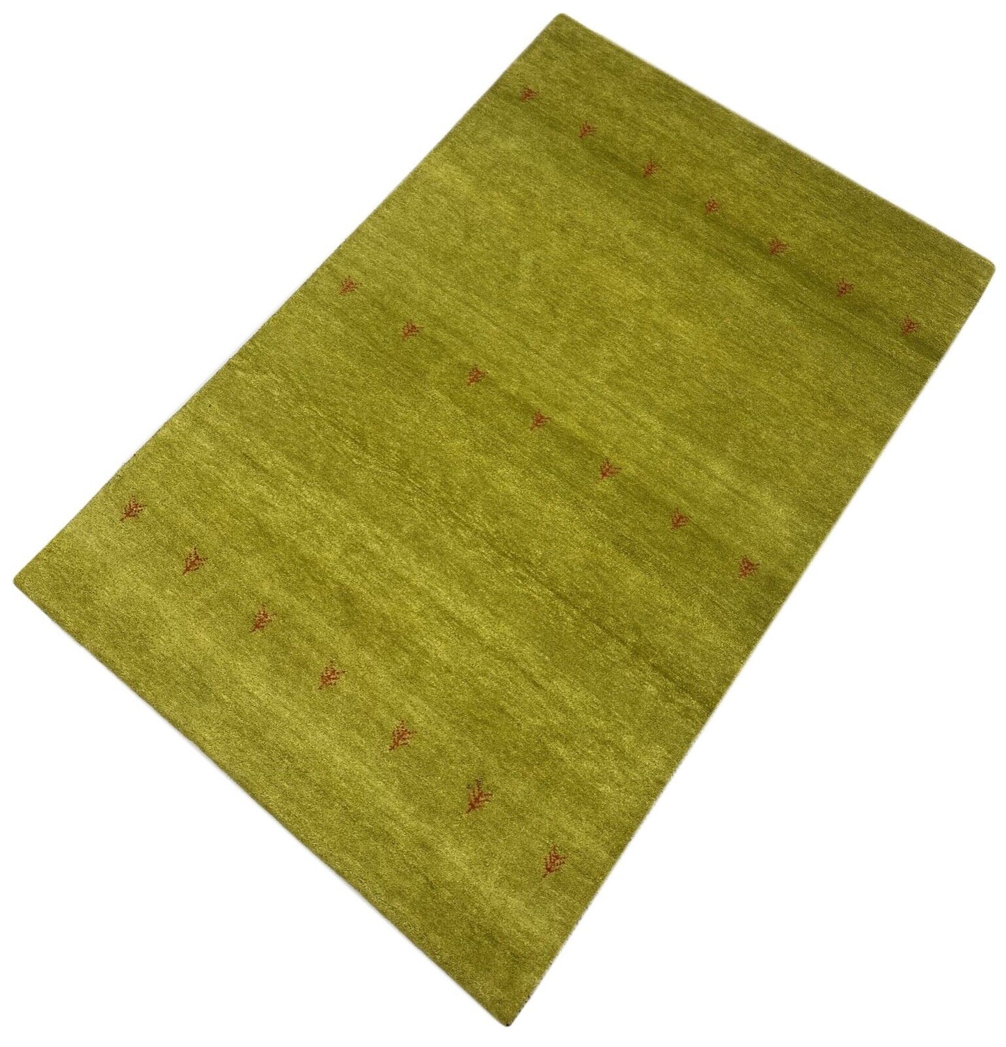 Gabbeh Teppich 100% Wolle Gold Gelb Handgeknüpft 166X244 cm WR40