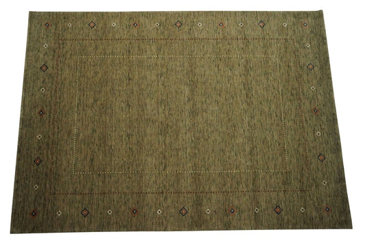 Gabbeh Teppich Dunkel Beige 100% Wolle 175x240 cm Handgewebt Orient Lr655