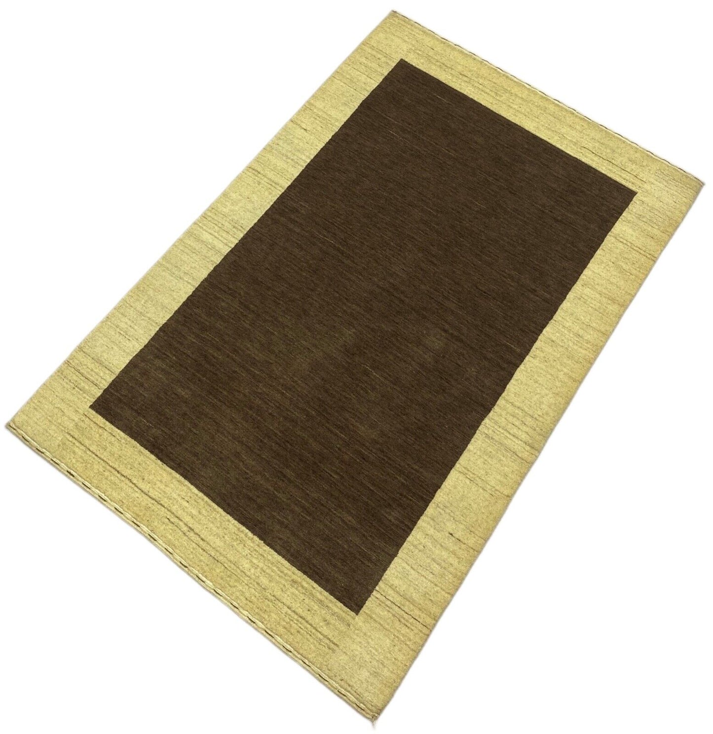 Teppich 100% Wolle Braun Beige lori Handgewebt 120x180 cm Orientteppich S123