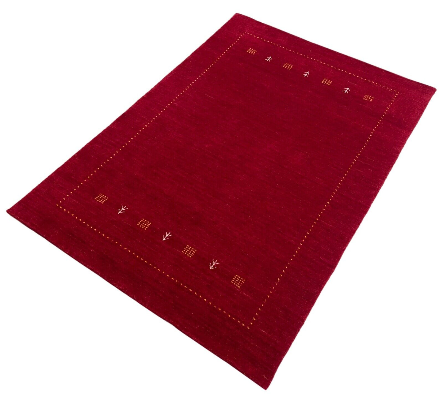 Gabbeh Teppich 100% Wolle Rot Handgefertigt 170X240 cm Loom Lori WR142