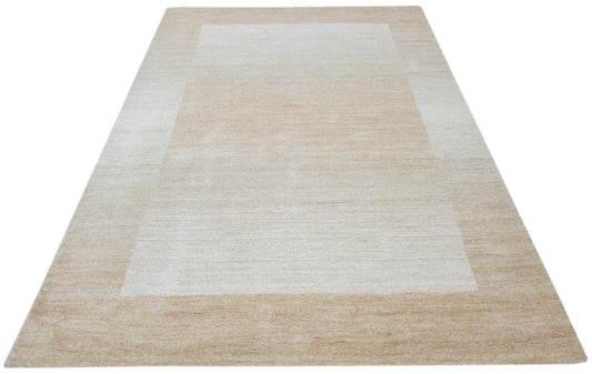 Wolle Teppich  Beige 160X230 cm Handarbeit 100% Wolle  Handgetuftet T849