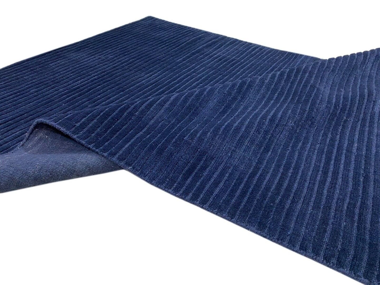 Gabbeh Blau Teppich Handgewebt 100% Wolle Lori Buff Debbich 135x185 cm E2 Pr25