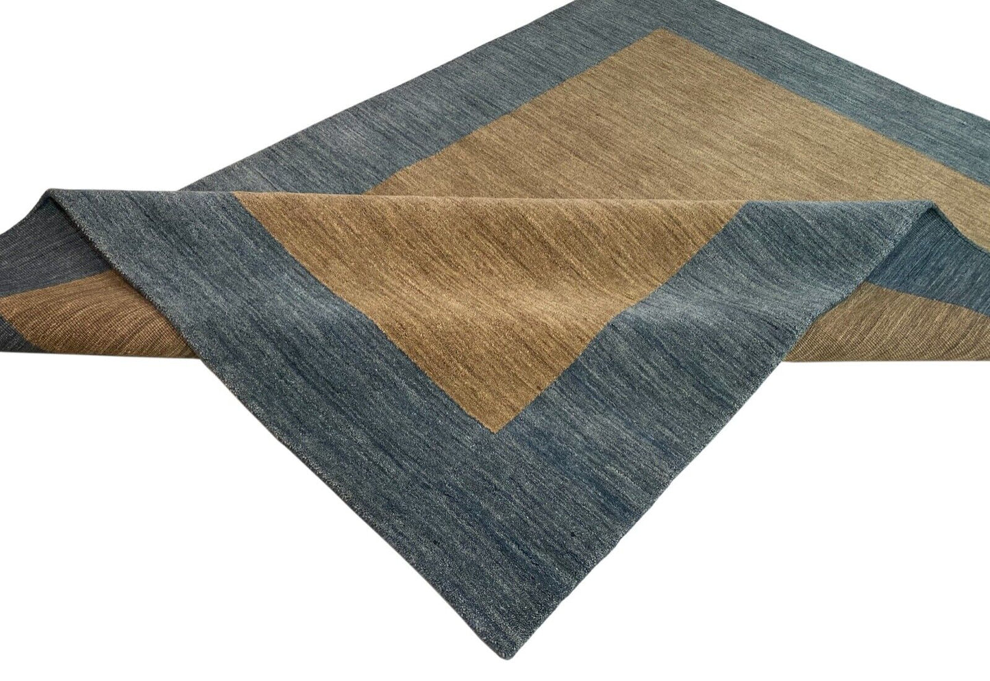 Orientteppich Gabbeh Loom Beige Hell Blau Teppich 100% Wolle 170X238 CM