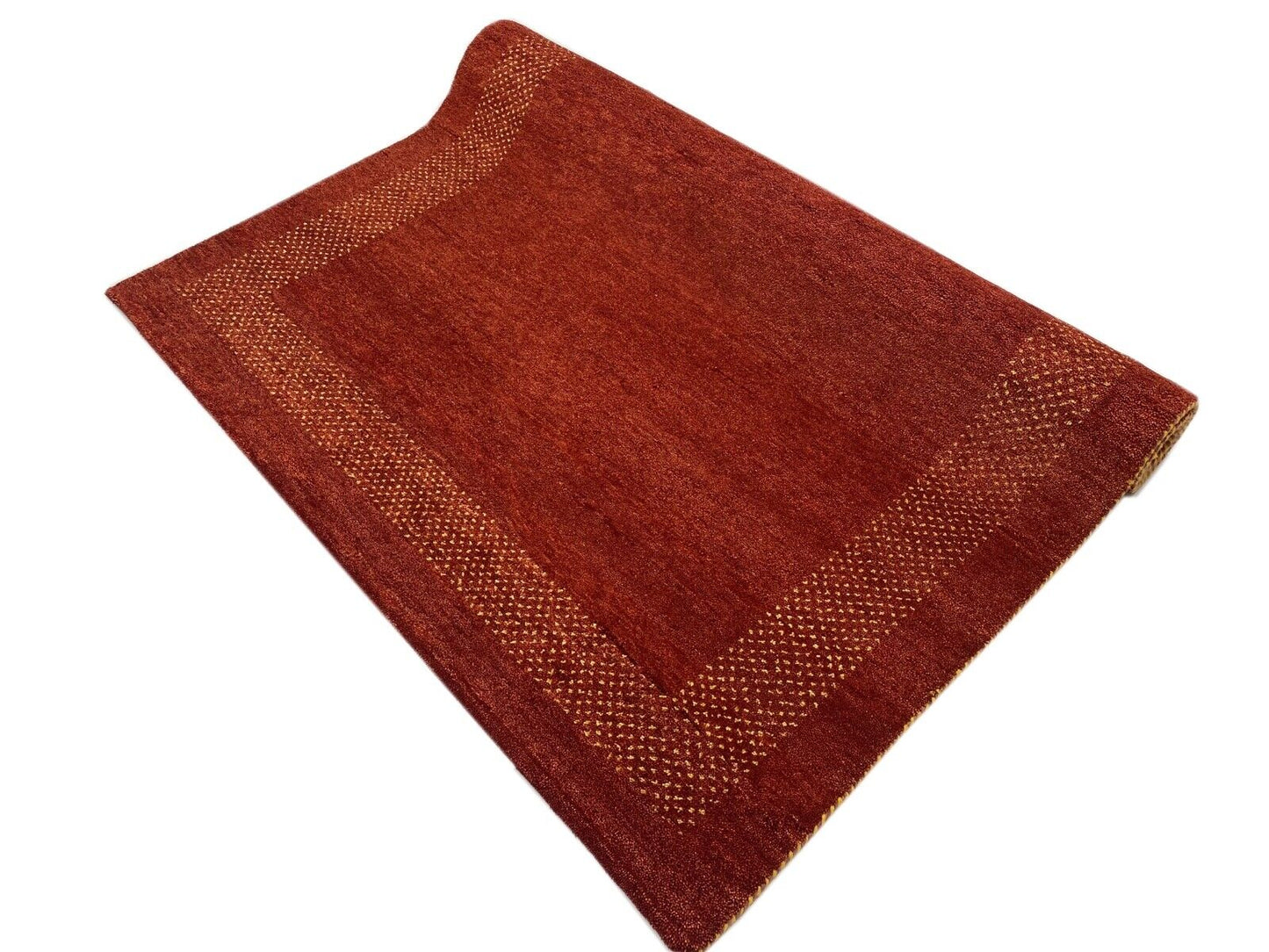 Gabbeh Teppich 100% Wolle Rot Orange Rosa Handgeknüpft 170X240 cm WR20