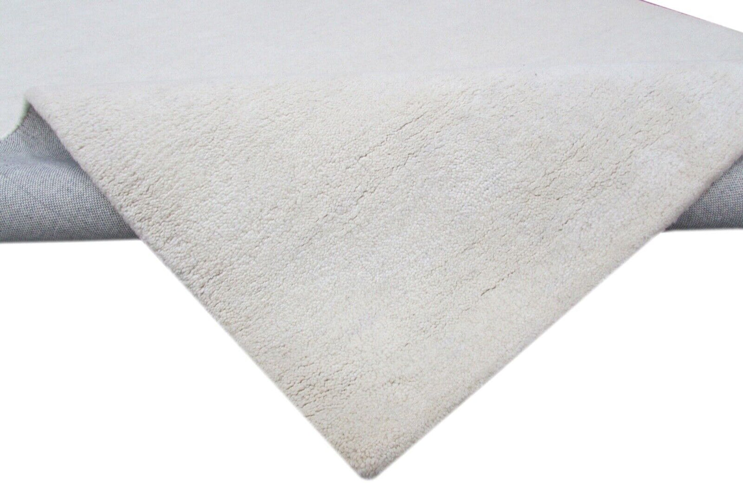 Elfenbeinfarbe Teppich 100% Wolle Beige 160X230 cm Handarbeit Handgetuftet T848