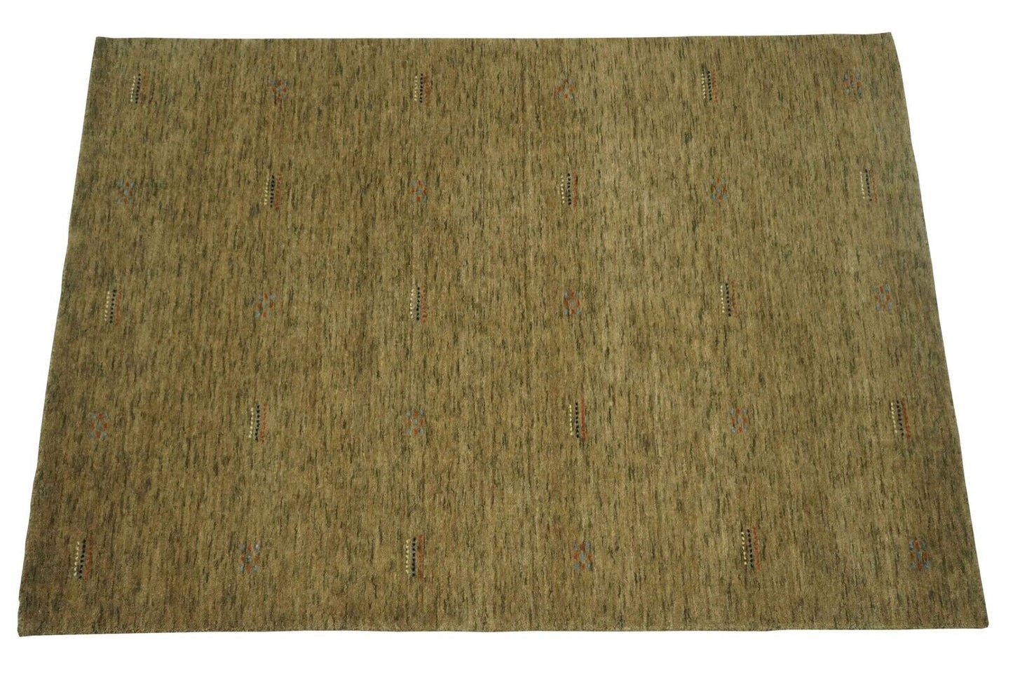 DunkelBeige Beige Gabbeh Teppich Handgewebt 100% Wolle 140x200 cm Lori Lr682