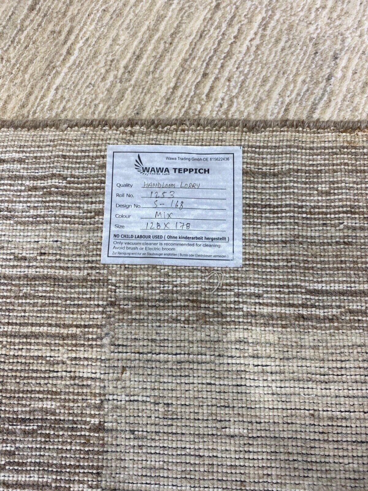 Teppich Gabbeh Beige Wolle Viskose loom lori Handgewebt 128x178 cm S168