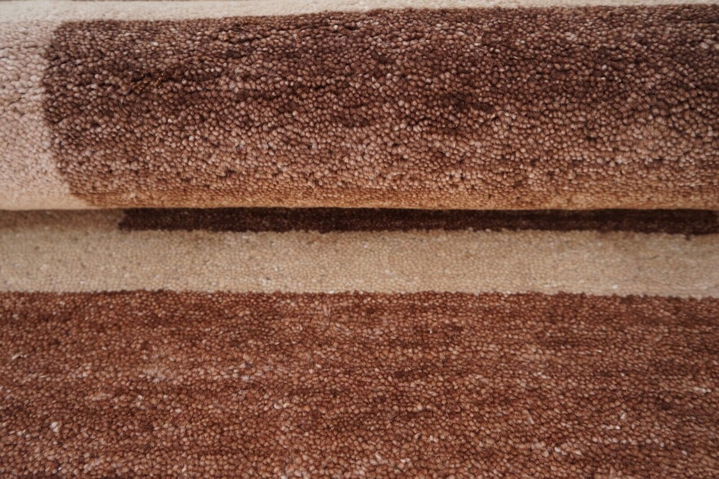 Braun Beige Teppich 100% Wolle Handgewebt 111X183 cm Lori Buff Lr449