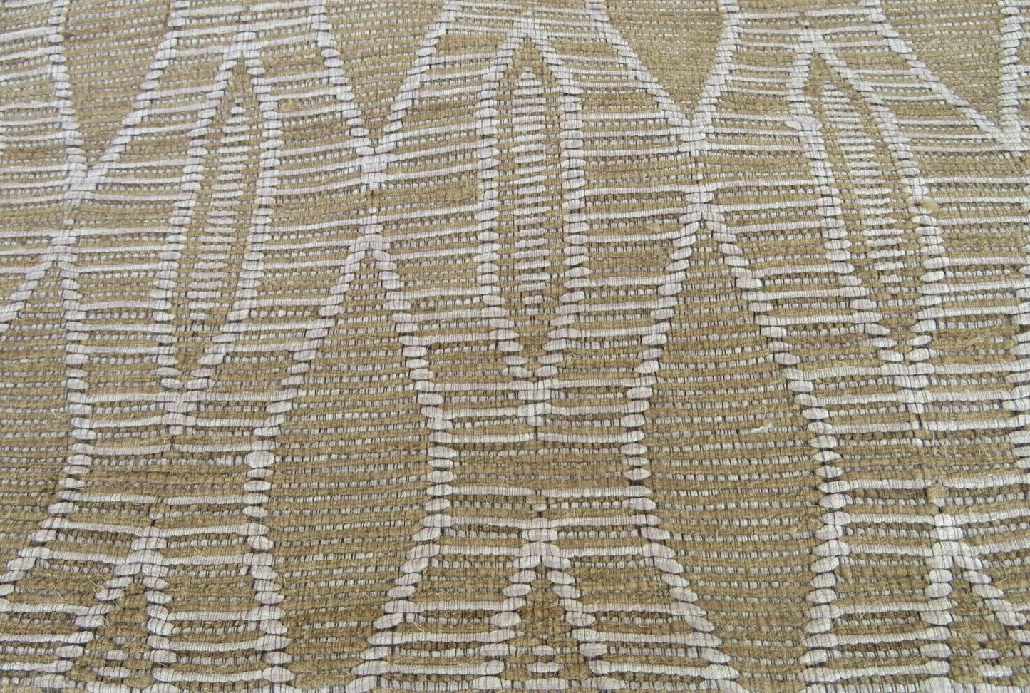 Teppich Flachgewebe Jacquard Beige Viskose Baumwolle 150x240 cm Debbbich JST16