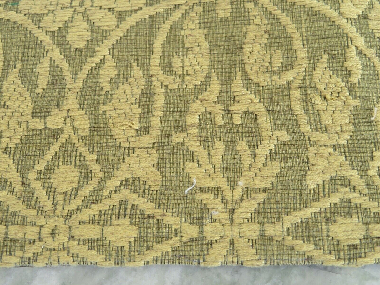 Teppich Flachgewebe Senffarbe Jacquard Viskose Baumwolle 150x240 cm JST-1