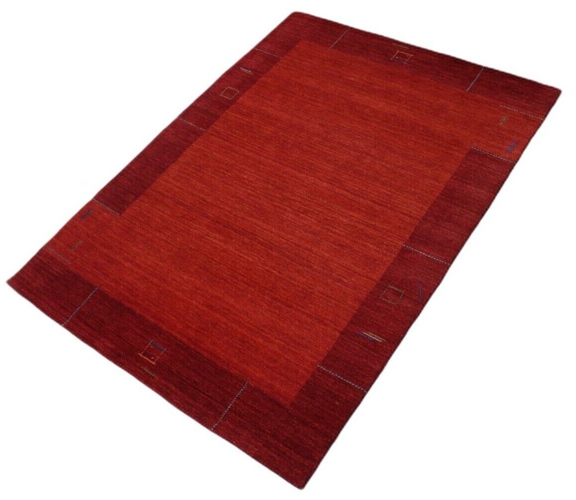 Gabbeh Teppich 100% Wolle 175X240 cm Rot Orange Handgewebt Orientteppich WR112