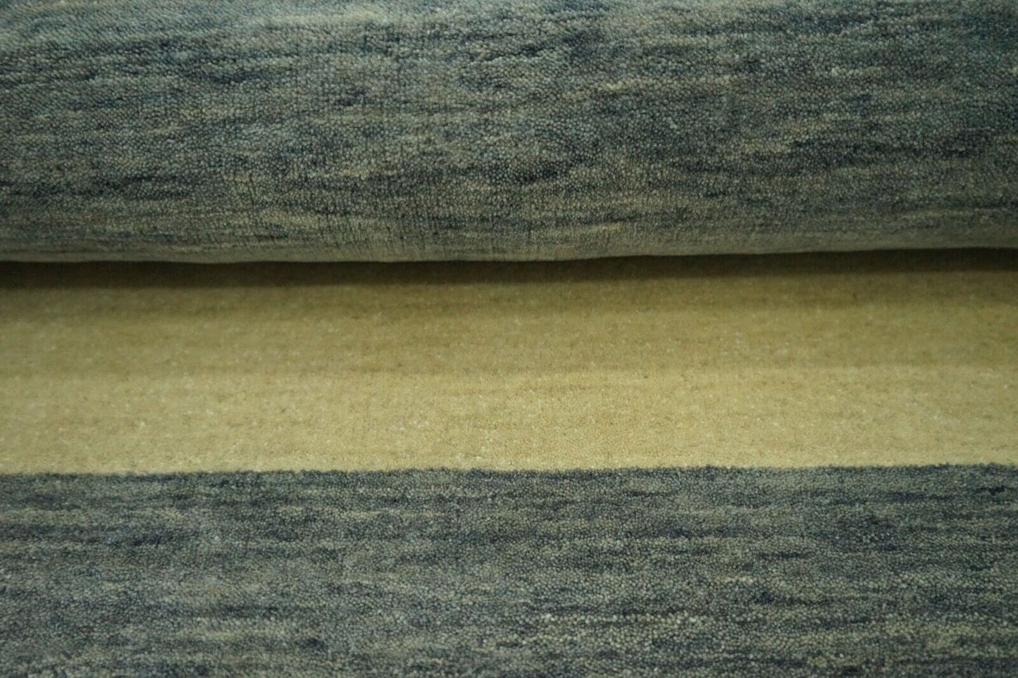 Gabbeh Teppich Grau Beige 100% Wolle 170x240 cm Orientteppich Handgewebt Lr675