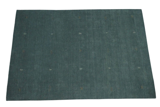 Gabbeh Teppich Grau Hell Blau 100% Wolle 200x300 cm Handgewebt Orient Lr549