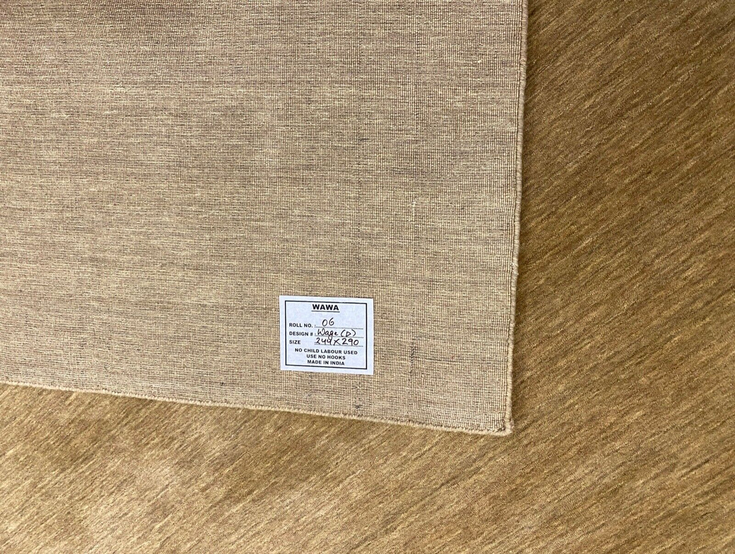 Gabbeh Beige Teppich 100% Wolle Handgewebt Loom Lori Debbich 240x290 cm