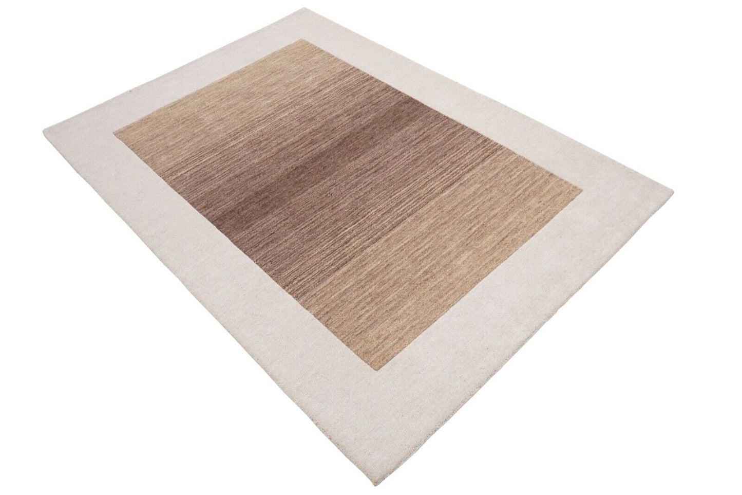 Schokolade Braun Beige 160X230 cm Teppich 100% Wolle Handgetuftet HT240