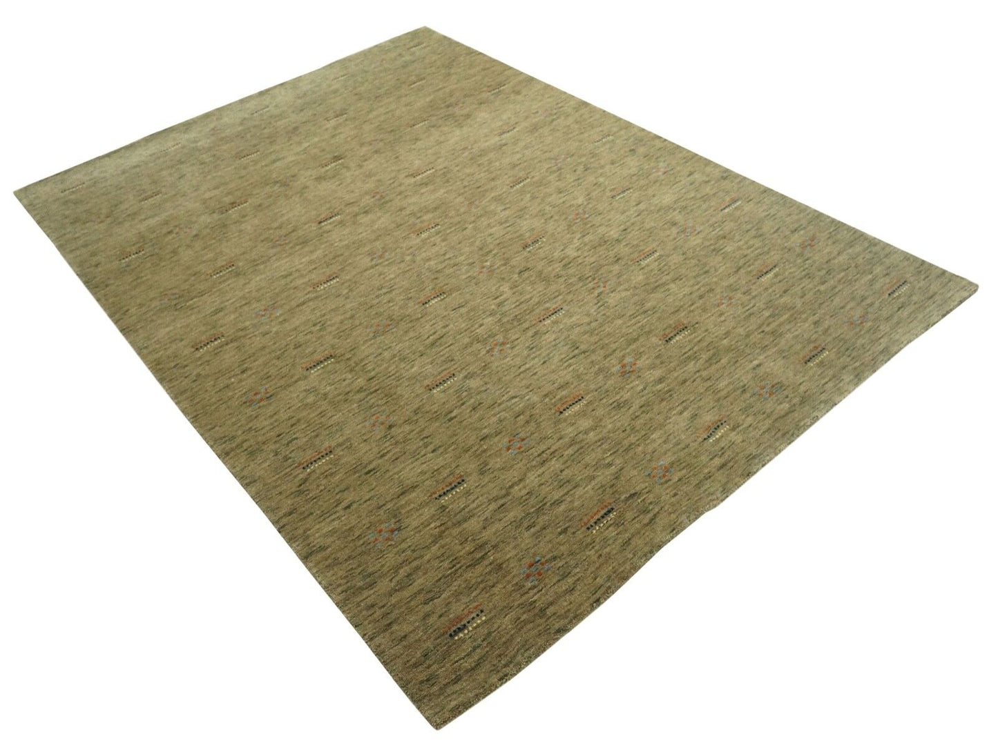 Gabbeh Teppich Dunkel Beige 100% Wolle 175x240 cm Loom Handgewebt Lr663