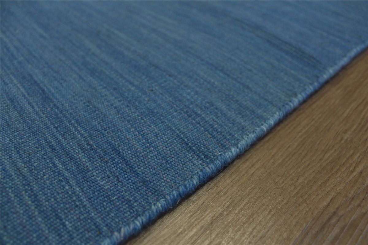 Kilim Handgewebt Fein Blau Perser Teppich, Kelim 180X240 cm 100% wolle