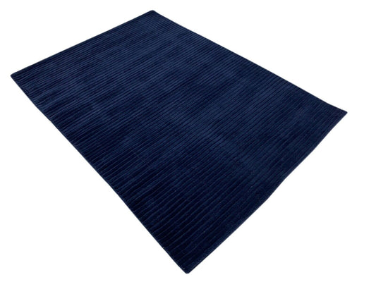 Gabbeh Blau Teppich Handgewebt 100% Wolle Lori Buff Debbich 135x185 cm E2 Pr25