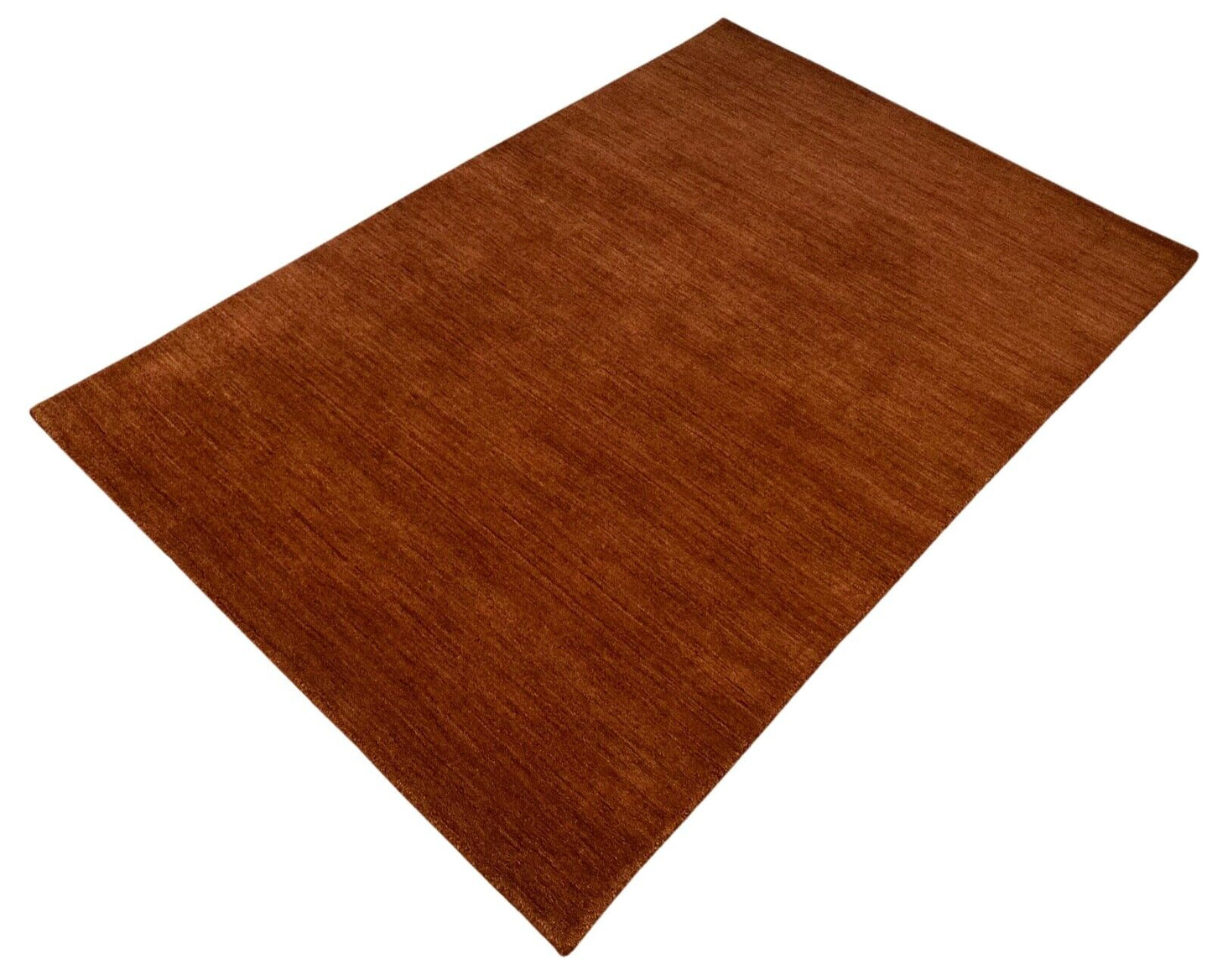 Orientteppich Gabbeh Braun Orange Rot Teppich Handgefertig 100% Wolle 140X200 cm